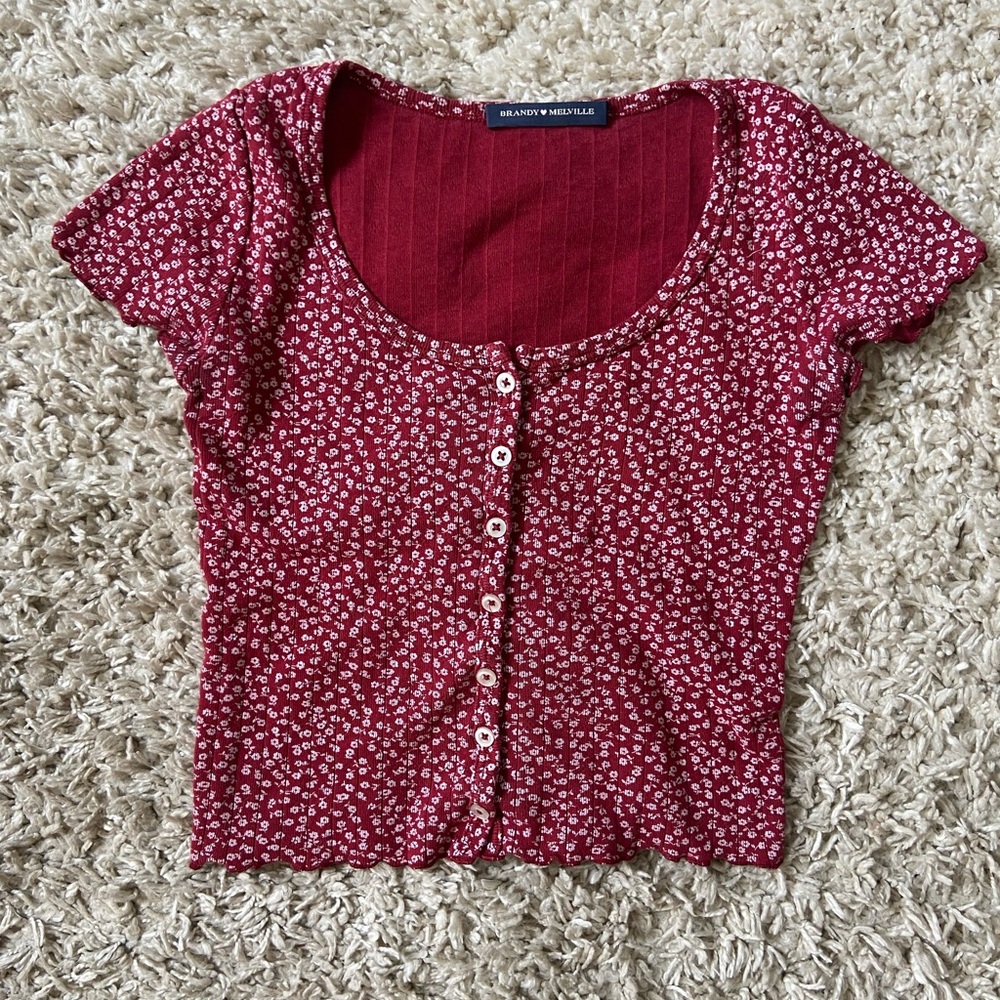 Brandy Melville Zelly Ruffle Top